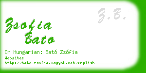 zsofia bato business card